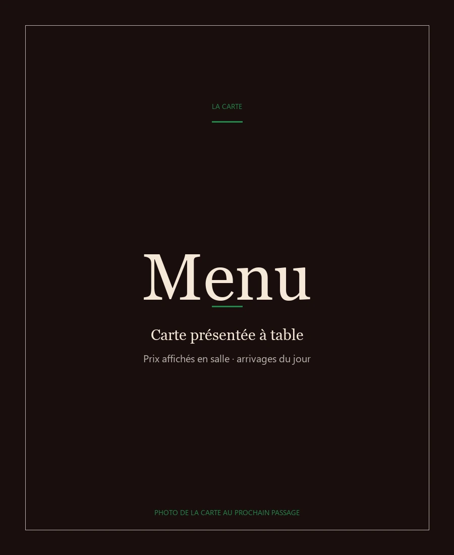 Carte Mona Pizza, photo de la carte au prochain passage